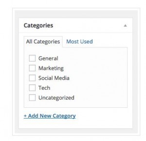 categories in blog post